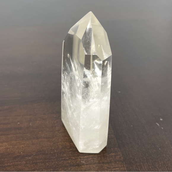 Clear Quartz Point Polished Standing Healing Stone - Picture 3 of 14